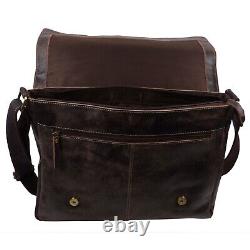 Sac De Messager En Cuir Brun Détraqué Masculin Par Rowallan De Scotland Brushwood