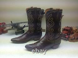 San Antonio Lucchese Western Cowboy Distressed Engineer Trail Boss Boots 10.5 D