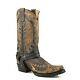 Stetson Men's King Détressed Black Harness Boot 12-020-6124-1651
