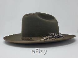 Stetson Royale Deluxe 1865 Distressed Open Road Fur Hat Occidental Feutre