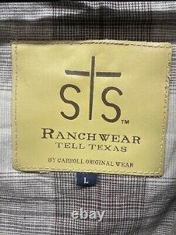 Sts Ranchwear Cartwright Veste Homme Grand Cuir Marron Détresse Nouveau A01-24