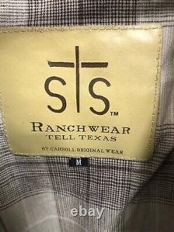 Sts Ranchwear Homme Cartwright Veste Moyen Détresse En Cuir Marron Nouveau A01-25