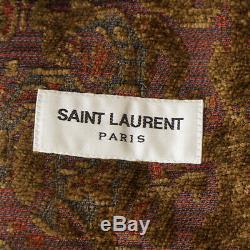 Sz 48 Nouveau 2690 $ Saint Laurent Marrakech Hommes Distressed Tapestry Teddy Veste