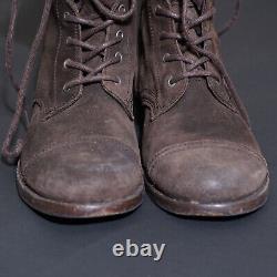 Tous les saints Montgomery Bottes en cuir suédé UK9 US10 EU43 Hommes Militaires Décontractées