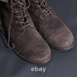 Tous les saints Montgomery Bottes en cuir suédé UK9 US10 EU43 Hommes Militaires Décontractées