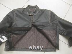 VESTE en CUIR AVIATRIX 5XL 44 46 usée homme western biker neuve avec étiquette