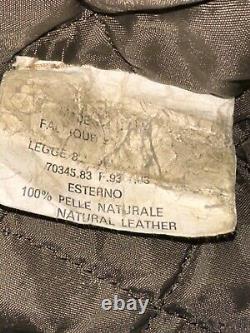 VTG Rare Black Tab Levi Veste de camionneur en cuir véritable marron usé XL, XLNT