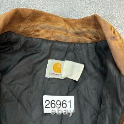 Veste Carhartt Adulte Extra Large Marron en Toile de Canard Detroit Usé Manteau Homme