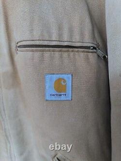 Veste Carhartt Detroit Medium Doublée en Couverture en Toile J01 Vintage Usée