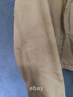 Veste Carhartt Detroit Medium Doublée en Couverture en Toile J01 Vintage Usée