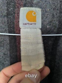 Veste Carhartt Detroit Medium Doublée en Couverture en Toile J01 Vintage Usée