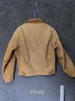 Veste Carhartt Detroit Medium Doublée en Couverture en Toile J01 Vintage Usée