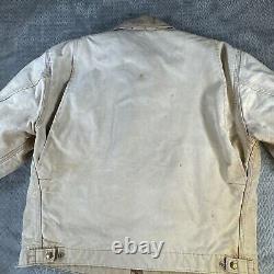 Veste Carhartt Detroit doublée en couverture J01 marron 44 Reg 14806 USA Distressed Vtg