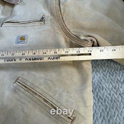 Veste Carhartt Detroit doublée en couverture J01 marron 44 Reg 14806 USA Distressed Vtg