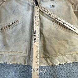 Veste Carhartt Detroit doublée en couverture J01 marron 44 Reg 14806 USA Distressed Vtg