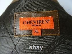 Veste De Vol En Cuir Vintage Chevirex Brown Pour Homme XL 46r
