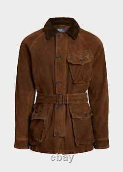 Veste ceinturée en daim Polo Ralph Lauren taille M, neuf, prix de vente conseillé de 1 499 £