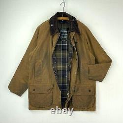 Veste cirée classique Barbour Moorland pour homme, taille C42 Large, marron, manteau vintage de campagne