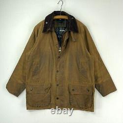 Veste cirée classique Barbour Moorland pour homme, taille C42 Large, marron, manteau vintage de campagne