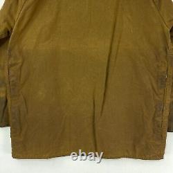 Veste cirée classique Barbour Moorland pour homme, taille C42 Large, marron, manteau vintage de campagne