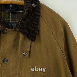 Veste cirée classique Barbour Moorland pour homme, taille C42 Large, marron, manteau vintage de campagne