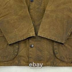 Veste cirée classique Barbour Moorland pour homme, taille C42 Large, marron, manteau vintage de campagne