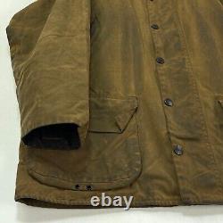 Veste cirée classique Barbour Moorland pour homme, taille C42 Large, marron, manteau vintage de campagne