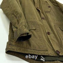 Veste d'été Barbour Dept B Parka en cire pour hommes, taille moyenne, marron avec capuche, manteau militaire