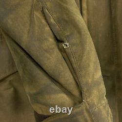 Veste d'été Barbour Dept B Parka en cire pour hommes, taille moyenne, marron avec capuche, manteau militaire