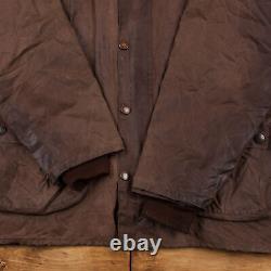 Veste de chasse vintage Barbour Bedale en coton ciré C42 L, usée et délavée