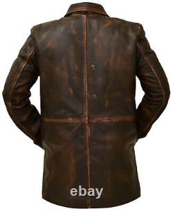 Veste de motard en cuir distressed Supernatural Dean Winchester pour hommes