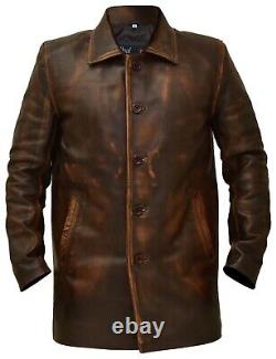 Veste de motard en cuir distressed Supernatural Dean Winchester pour hommes