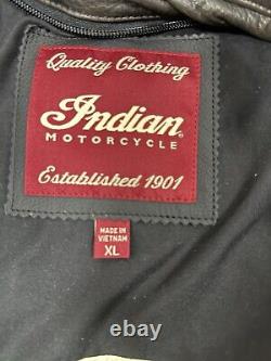 Veste de moto en cuir véritable brun pour hommes indiens, style usé