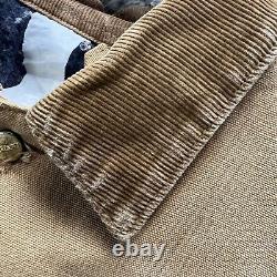 Veste de travail Carhartt Duck Taille M/L Vintage Tan fortement usée doublée de couverture