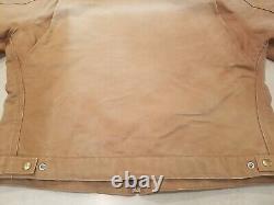 Veste doublée Carhartt beige J01 marron 44 régulier brodé Detroit usé