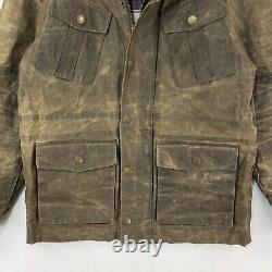 Veste en cire Jack Spade pour homme, marron moyen, taille moyenne, style motard militaire