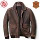 Veste En Cuir Marron Vieilli Pour Motard Café Racer Vintage Pour Hommes