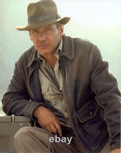 Veste en cuir véritable de vachette marron usée pour homme Indiana Jones Harrison Ford