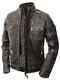 Veste En Cuir Véritable Pour Homme, Moto, Biker, Vintage, Marron Vieilli, Style Cafe Racer