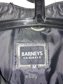 Veste en cuir vieilli Barneys Taille M. NEUVE AVEC ÉTIQUETTE. Style Café Racer. Motard.