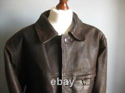 Veste en cuir vintage 52 54 usée western avec quincaillerie originale 57 lourde