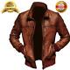 Veste En Cuir Vintage Pour Moto Vintage Pour Homme, Style Bombardier Brun Vieilli