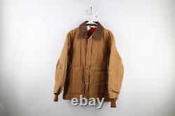 Veste en toile isolée et usée Vintage des années 80 pour homme de taille moyenne en brun canard fabriquée aux États-Unis.