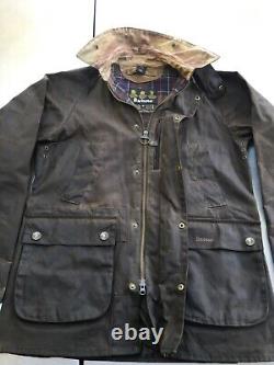 Veste encrée Barbour Cranbourne Super Distressed pour homme taille M 42 pouces, en coton ciré épais