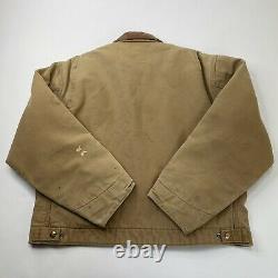 Vintage Carhartt Détroit Veste Taille 44 Medium Fabriqué Aux États-unis Vêtements De Travail Stressés