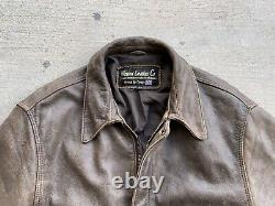 Vintage Détressed Wested Indiana Jones Raiders Veste En Cuir Xlarge Cosplay XL