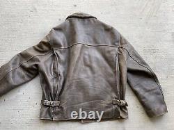 Vintage Détressed Wested Indiana Jones Raiders Veste En Cuir Xlarge Cosplay XL