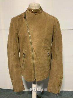 Vintage Diesel Distressed Leather Motorcycle Jacket Taille 2xl Ace Patina