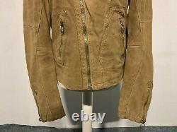 Vintage Diesel Distressed Leather Motorcycle Jacket Taille 2xl Ace Patina