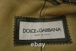 Vintage Dolce Et Gabbana Distressed Leather Jacket Homme Taille 46 XL